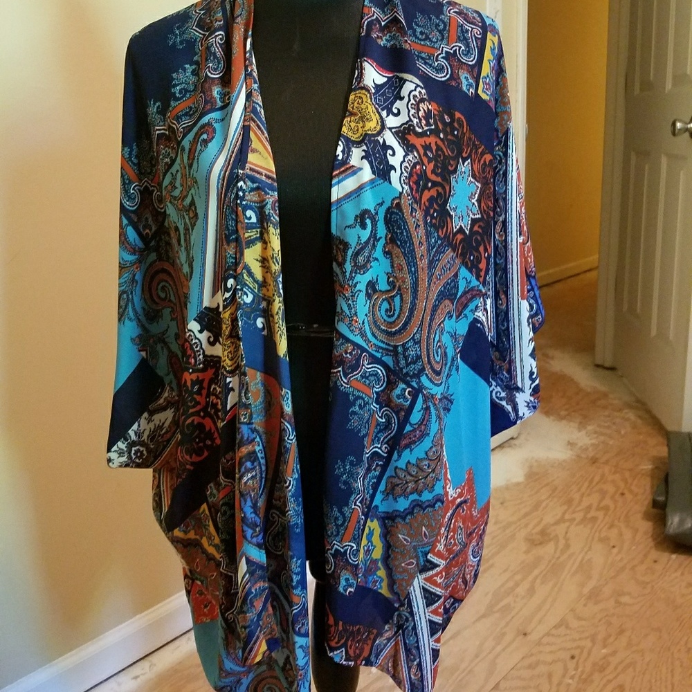 Loose cardigan shawl shirt